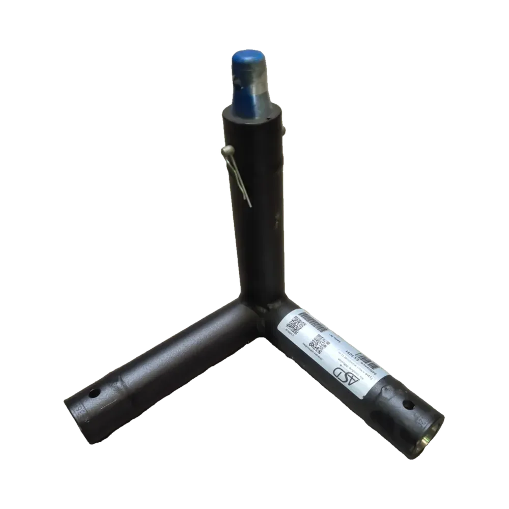 ASD - EX5031N - Monotube noir - angle 3 départs (pied droit)