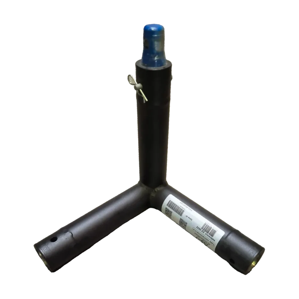 ASD - EX5032N - Monotube noir - angle 3 départs (pied gauche)
