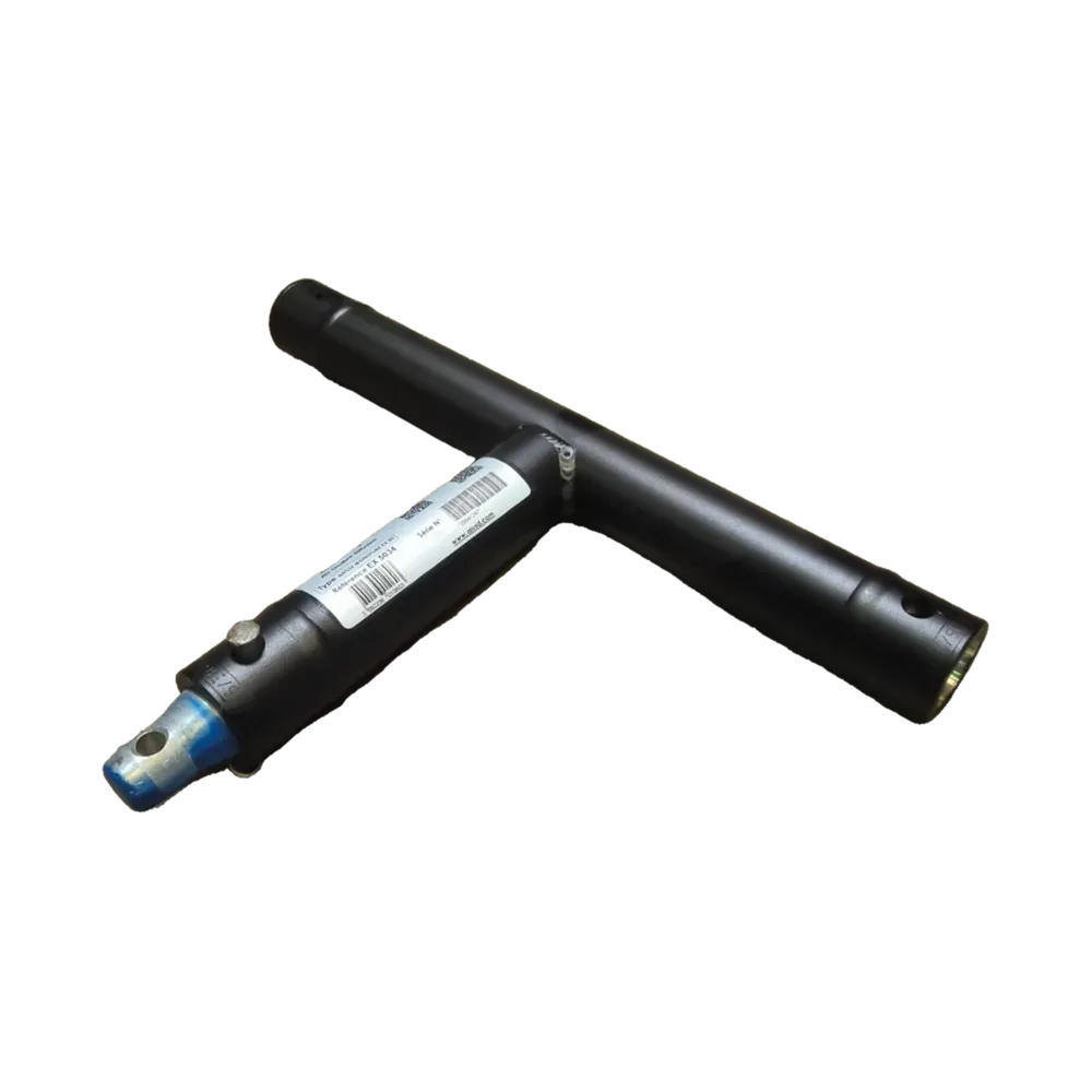 ASD - EX5034N - Monotube noir - angle 3 départs (en T vertical)