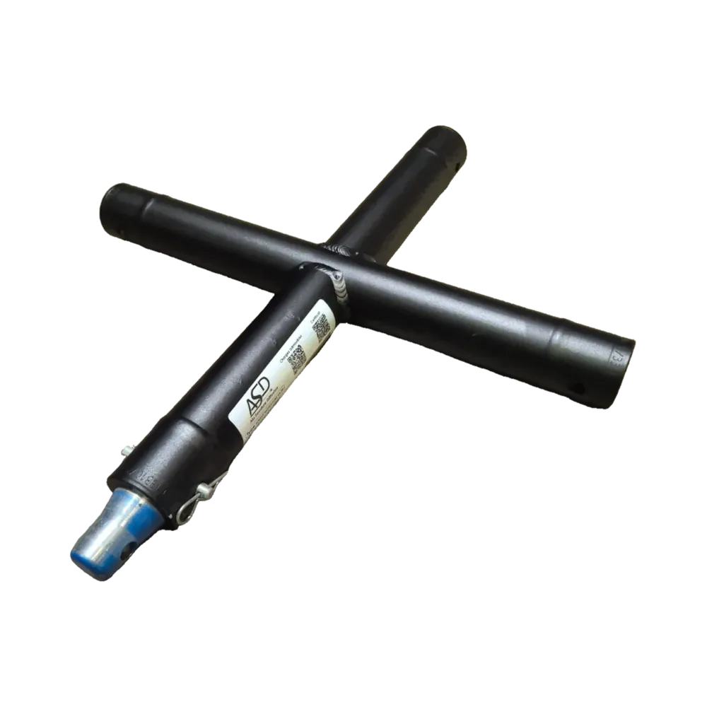 ASD - EX5041N - Monotube noir - angle 4 départs (en X horizontal)