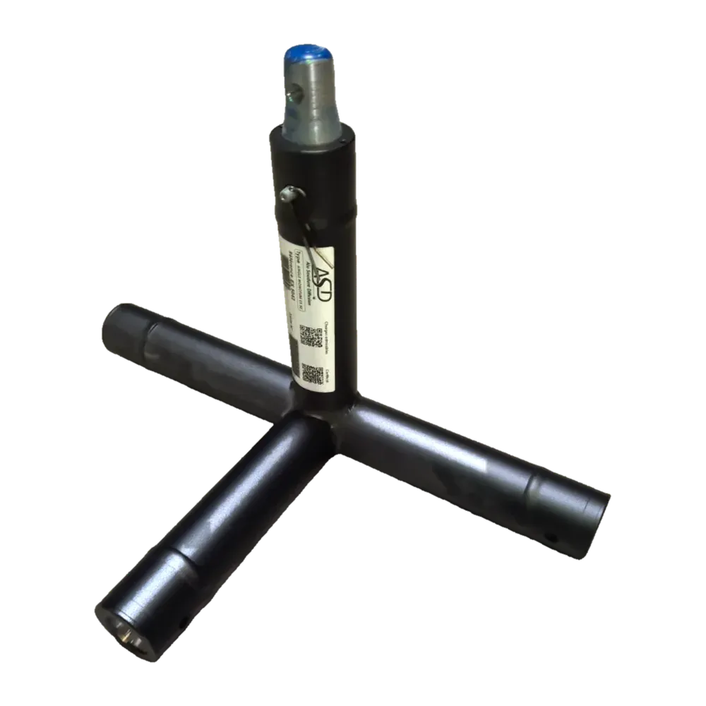 ASD - EX5042N - Monotube noir - angle 4 départs (sur pied)