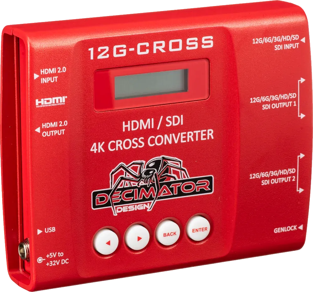Decimator Design - Decimator 12G Cross - Convertisseur/Scaler/TPG 12G-SDI