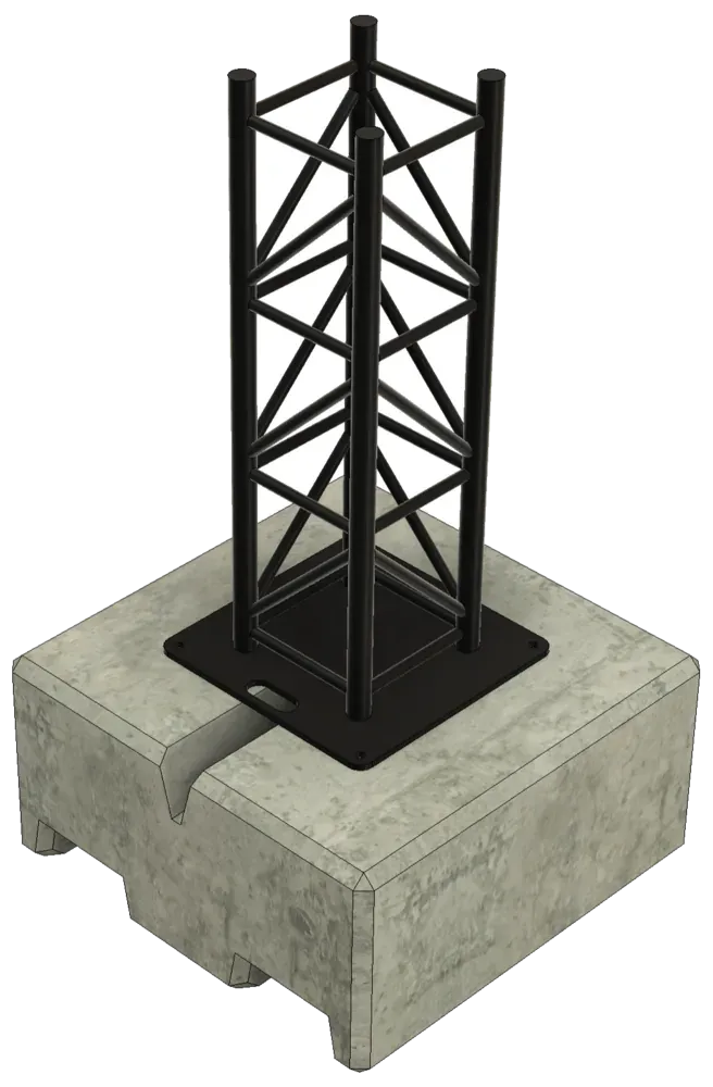 LEST BETON FORMAT CARRÉ - 900kg - Lest béton 900 kg