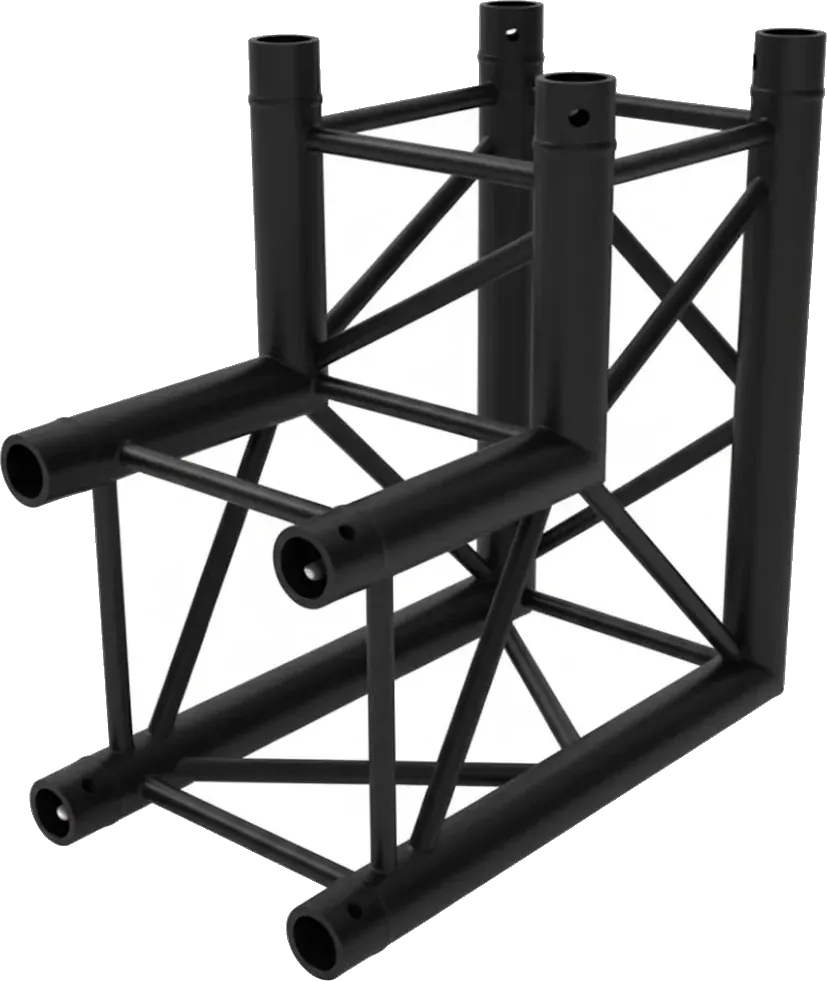 NEXT - NH34B-L90 - Structure carrée noire - angle 2 départs (90°)