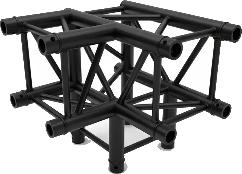 NEXT - NH34B-L90D - Structure carrée noire - angle 3 départs (sur pied)