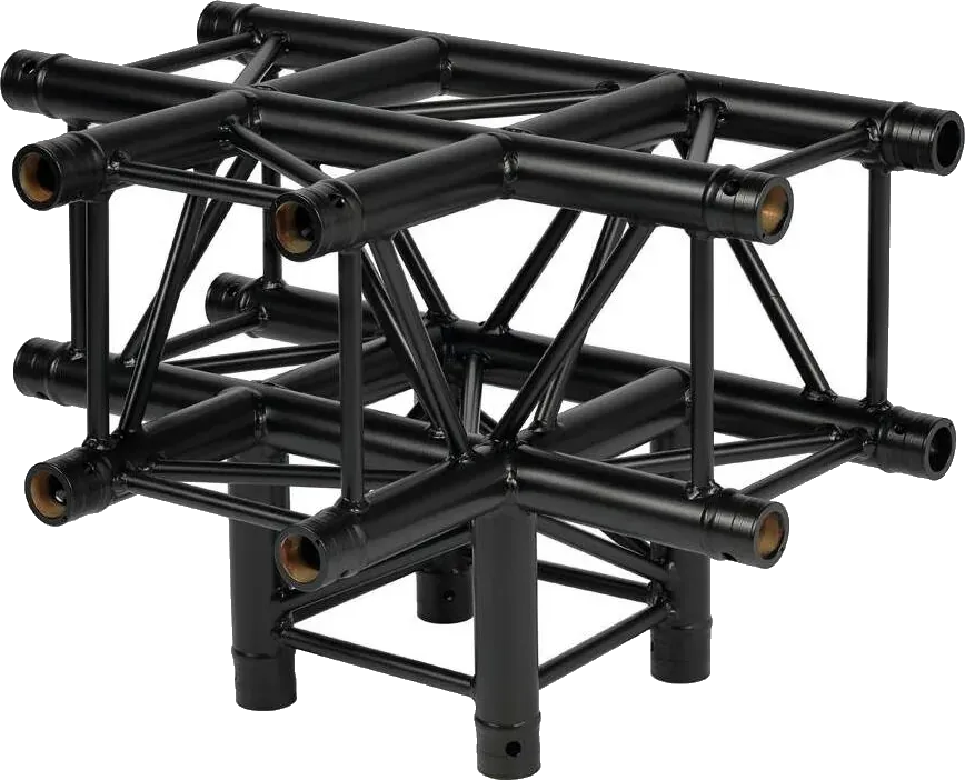 NEXT - NH34B-TD - Structure carrée noire - angle 4 départs (en T sur pied)