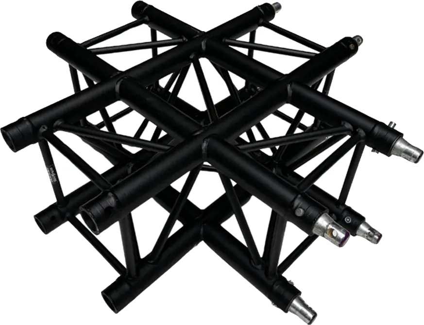 NEXT - NH34B-X - Structure carrée noire - angle 4 départs (en X)